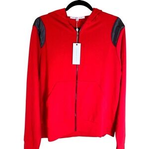 NWT Parke & Ronen Zip Up Red‎ Hoodie, Large